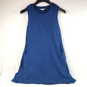 A Loves A navy zip shoulder faux pocket tie aline‎ dress